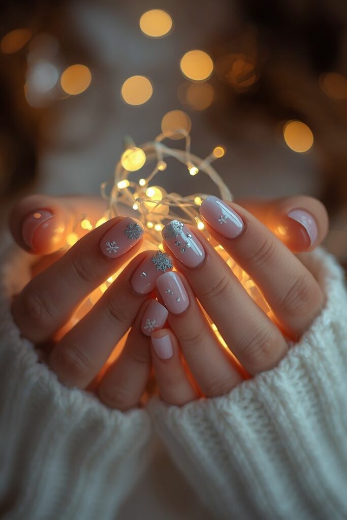 Our Minimalist Christmas Nail Style