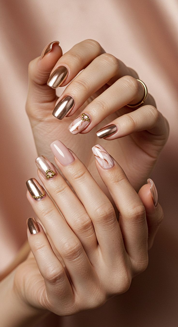 Soft Metallics: Champagne, Rose Gold & Pearl Soft Metallics: Champagne, Rose Gold & Pearl