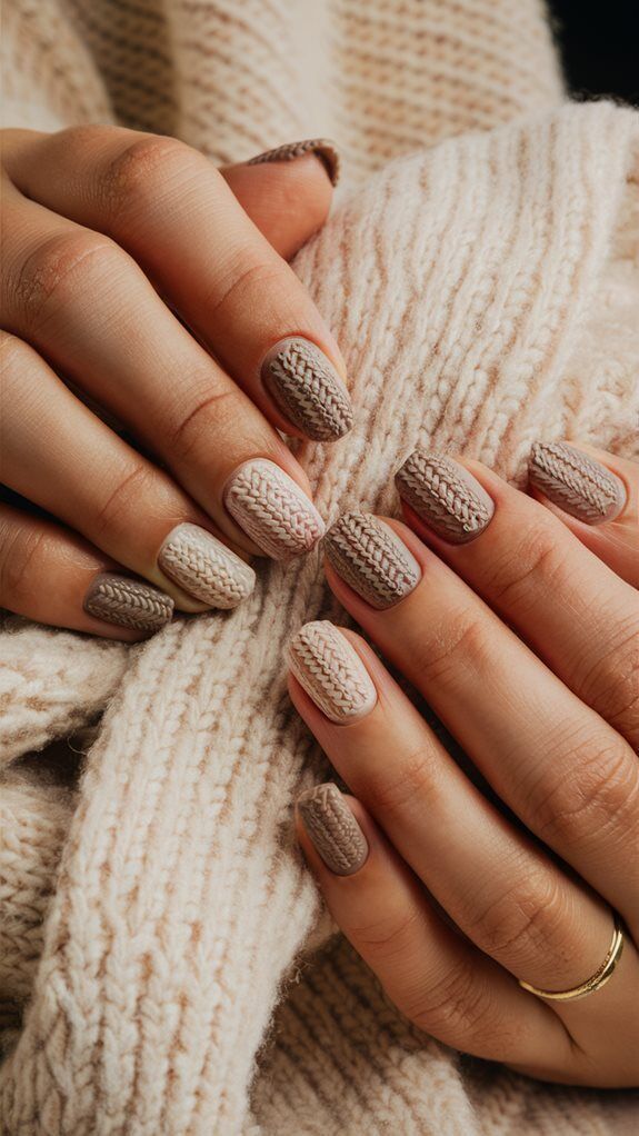 Sweater Texture Nails Sweater Texture Nails